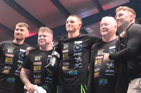 Jason Quigley, far right, and Sheer Sports put on a brilliant night's boxing action in Stranorlar at the weekend
