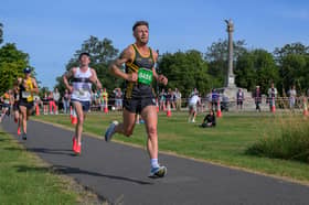 Stephen McAuley on his way to victory 
