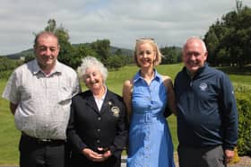 John Campbell, Chairman of the Finn Harps Academy; Lady Captain Christine Johnston; Aisling Dignam, Project Administrator, Finn Harps Academy; and Captain Iggy Larkin.