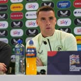 Seamus Coleman (right) and Republic of Ireland head coach Heimir Hallgrimsson (left) (Brian Lawless/PA)