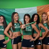 Erin Friel (centre) with Ireland teammates, L-R:  Roisin Murray, Kate Maher, Sofia Granjo and Maria Zakharenko.