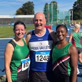 Laura Reid, Bosco Reid and Esther Donaghey showed their winning touch at the All-Ireland Masters Athletics Championships over the weekend. 