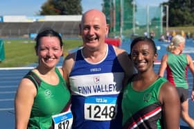 Laura Reid, Bosco Reid and Esther Donaghey showed their winning touch at the All-Ireland Masters Athletics Championships over the weekend. 