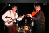 The late Paul Rodden, left,  playing with Ciaran Tourish and Laurence Doherty at a fundraiser to help provide music therapy in Scoil Iosagain in Buncrana  Photo: Angela Tourish


