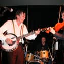 The late Paul Rodden, left,  playing with Ciaran Tourish and Laurence Doherty at a fundraiser to help provide music therapy in Scoil Iosagain in Buncrana  Photo: Angela Tourish


