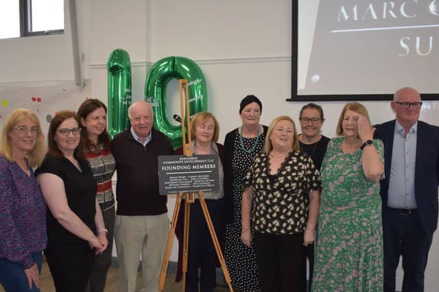 Plaque was unveiled celebrating the founding members of the Bundoran Community Development CLG
