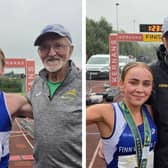 Diarmait Keogh and Nuala Bose are congratuated by Danny McDaid