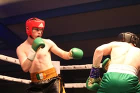 Conan Kearney, left, will fight at the Muhammad Ali Center in Louisville, Kentucky, on Saturday afternoon
