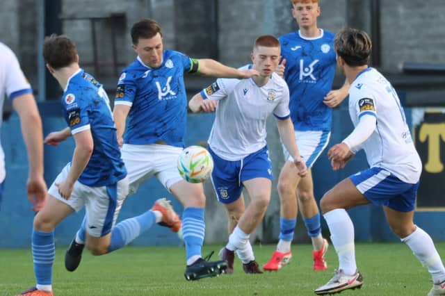 Action from Finn Harps' loss to Athlone Town on Friday night