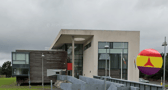 Dungloe Public Services Centre and (inset) International Brigades Flag