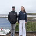 Gavin McCrea of Surf Ireland alongside Ballyshannon surf hope Isabella O’Reilly