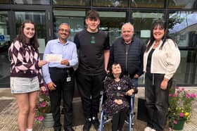 Martin Walsh (Annie-Dympna's uncle), Dr Malek, Consultant Clinical Oncologist and Honorary Senior Clinical Lecturer at Ulster University, Joseph Walsh (Annie-Dympna's brother), Dympna Walsh (Annie-Dympna's mother) and Anne Marie Walsh (Annie-Dympna's aunt)