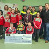 Cheque presentation at Killaghtee National School