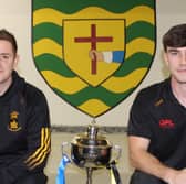 St Eunan's reserve manager Dualtach Molloy and captain Cian McMonagle
