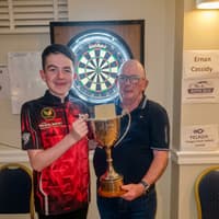 Fifteen year old Jackson Timoney takes Pat Rawdon Darts Title