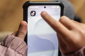 A child using a smartphone
