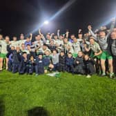 Sean MacCumhaills celebrate winning the Senior C title