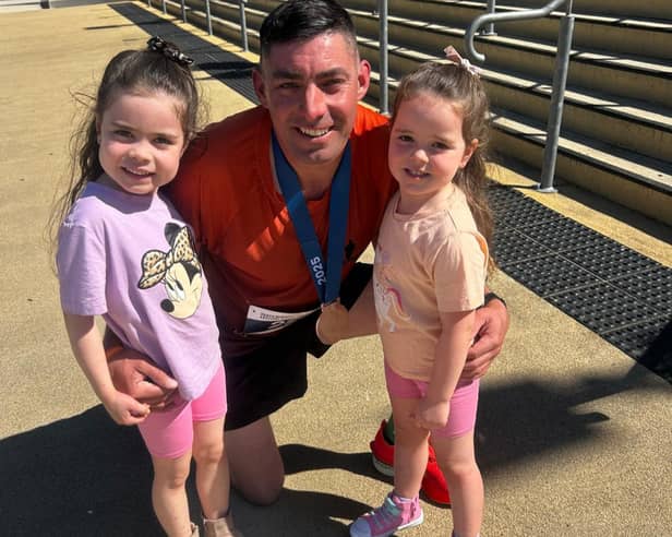 Bernard with his kids Ada and Sienna