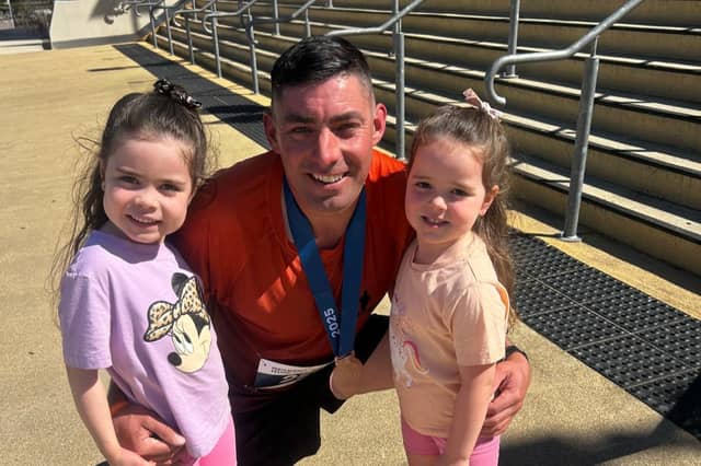 Bernard with his kids Ada and Sienna