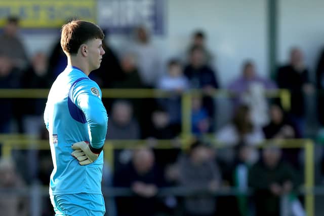 Bonagee United goalkeeper Andrew Nicholls