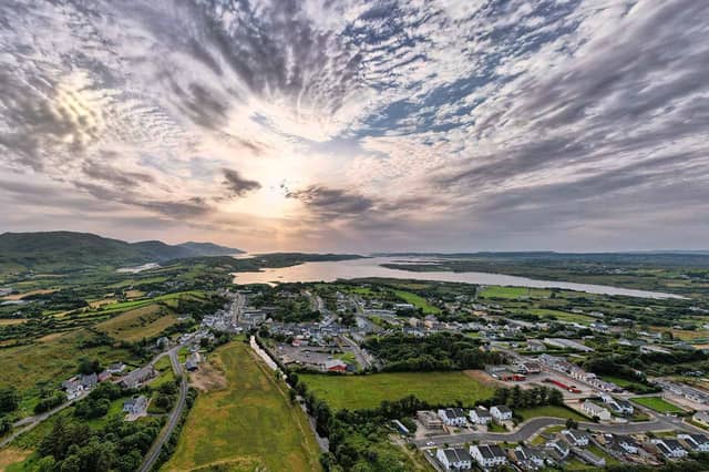 A drone shot of Ardara