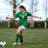 Elsie Friel of Ireland during the Cerebral Palsy Women's International Series match between Ireland and Denmark in Dublin in 2024. 