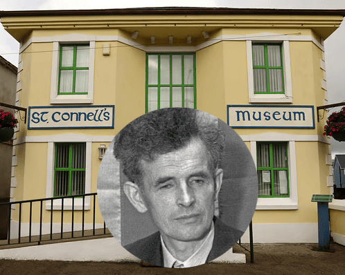 St Connell’s Museum in Glenties houses a permanent collection dedicated to Patrick MacGill (inset)