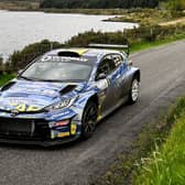 Donegal’s Eamonn Kelly and co-driver Niall Burns in their Toyota Yaris Rally2