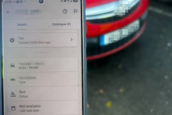 The car had no tax in 1028 days