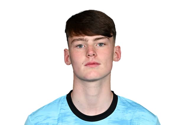 Jake Morgan poses for a portrait during the Ireland Men's Under-15 World Cup photoshoot at the Maldron Airport Hotel in Dublin.