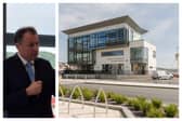 Minister of State Charlie McConalogue and, right, Island House in Killybegs which was regenerated through rural development funding