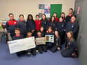 Vironika Shypl with her schoolmates from Robertson NS