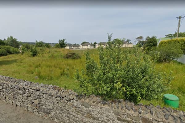 The site in Culdaff village where 23 residential units are proposed, subject to planning permission.