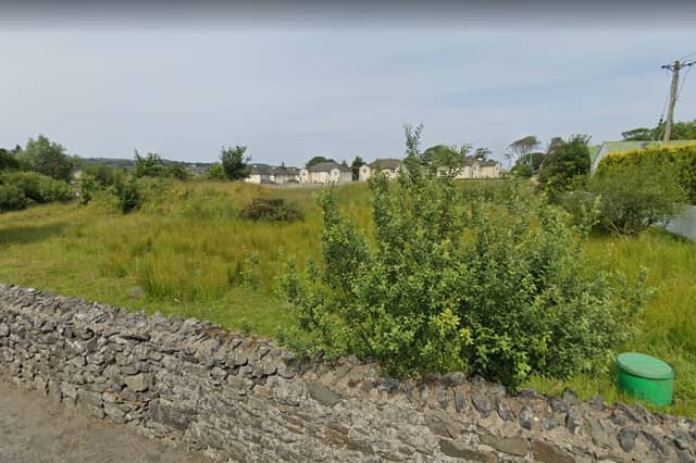 The site in Culdaff village where 23 residential units are proposed, subject to planning permission.