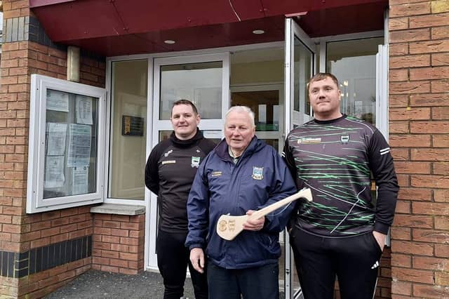 Jamesie Donnelly (right) has stepped down as manager of the Sean MacCumhaills hurlers