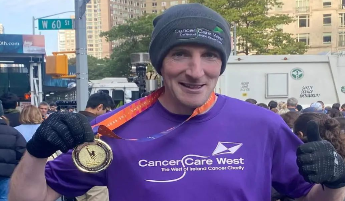 Job done A year on from chemo, Joe Gibbons breaks three hours at New