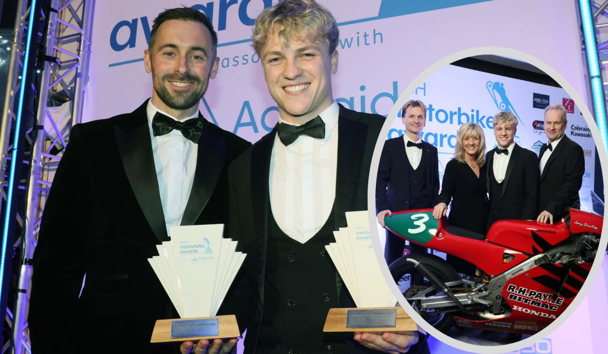 SuperSport Champion Rhys Irwin honoured at Irish Motorbike Awards