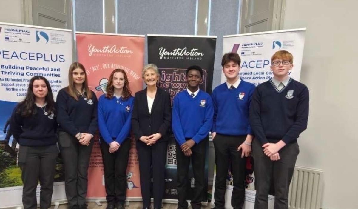 Donegal students meet President Catherine Connolly in Derry