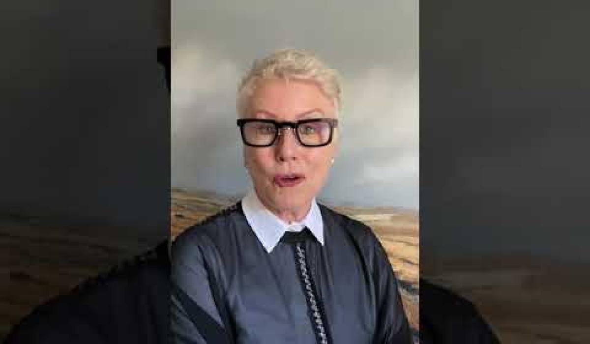 Moya Doherty sends birthday wishes to the Donegal Democrat as