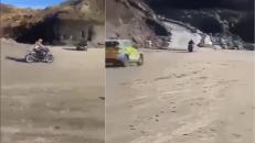 Watch: Garda&iacute; in chase after motorbike  speeds across Rossnowlagh beach