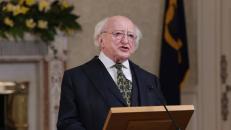 WATCH: President reflects on pandemic and reaches out to Ukraine in St Patrick's Day speech