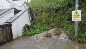 Watch: Floodwater rising at Donegal Town's pier car park 