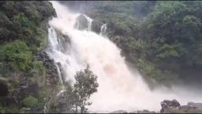 WATCH:  Massive volume of water hurtling down one of Donegal's most scenic waterfalls 