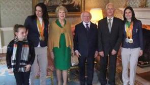 Slideshow: President Michael D. Higgins honours Paralympian with Donegal roots