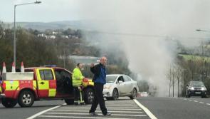 Lorry on fire in Letterkenny