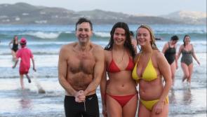 Hundreds hit the waves at Marble Hill in Donegal for New Year's Day charity swim