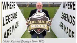 Vote for Victor Kearney, Donegal Town RFC in Ulster Rugby Volunteer of the Year award