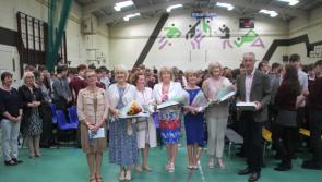 Donegal school turns out in tribute to departing teachers