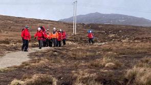 Donegal Mountain Rescue Team and R118 helicopter on callout to Errigal