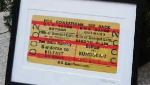 Framed old Donegal railway tickets and luggage labels are on the right track once more 